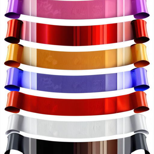 Colorful Collection of Decorative Ribbons in Various Shades and Textures