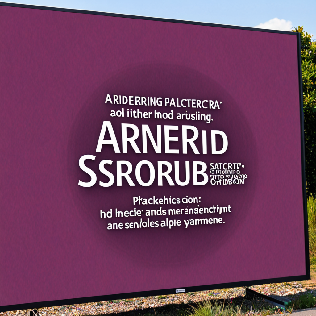 Beyond Care Scrubs logo in english printed on a billboard