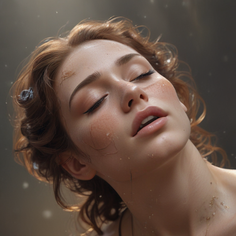 Dreamy Portrait of a Woman with Soft Features and Delicate Lighting