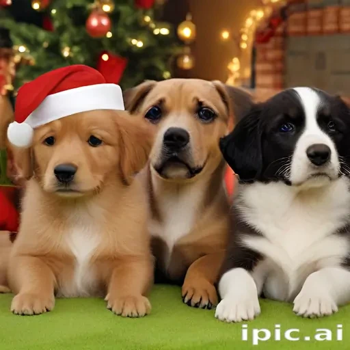 christmas dogs wallpaper