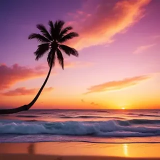 sunset on the beach backgrounds