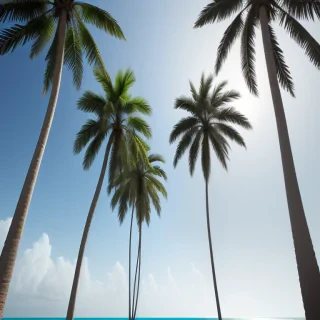 palm trees transparent