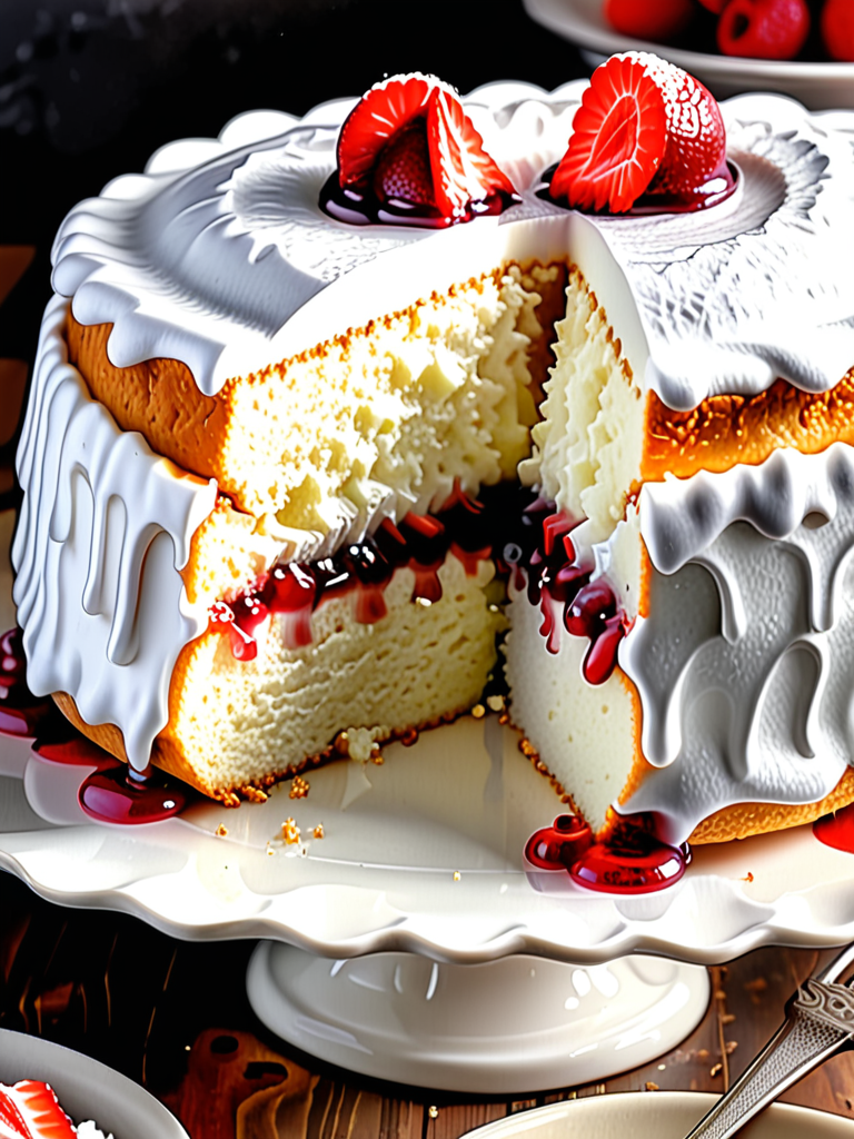 angel food cake with pie filling