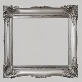 silver picture frame png