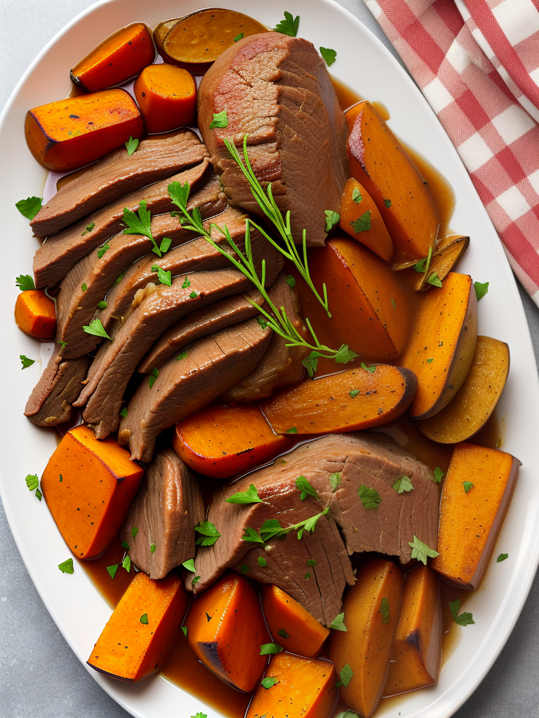 pot roast with sweet potatoes