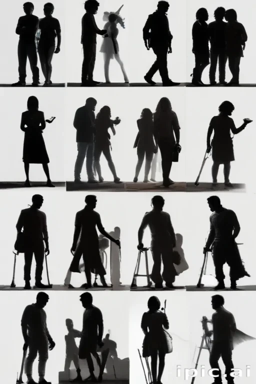people silhouette png