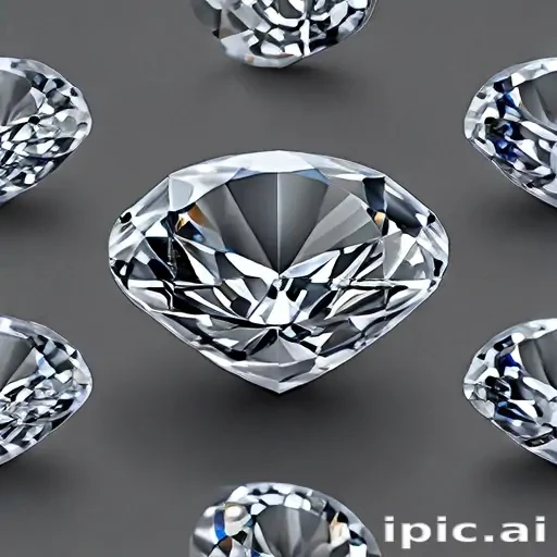 Brilliantly Cut Diamonds Sparkling Elegantly Against a Dark Gray Background
