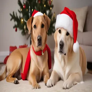 pictures of dogs christmas