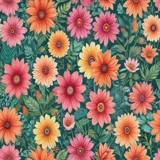 flower drawings color