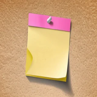 sticky note transparent background