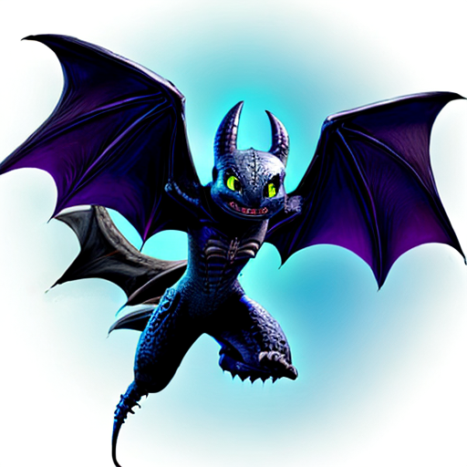 Toothless from how to train your dragon