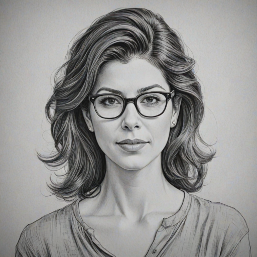 Enticing Marisa Tomei, pencil sketch, portrait of Attractive woman 1948s in glasses, hair style beatnik, outline, clear lines, fine lines, 8k