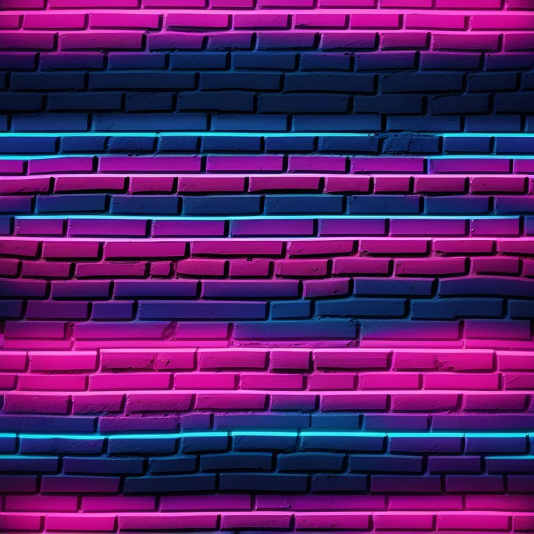 neon brick wall