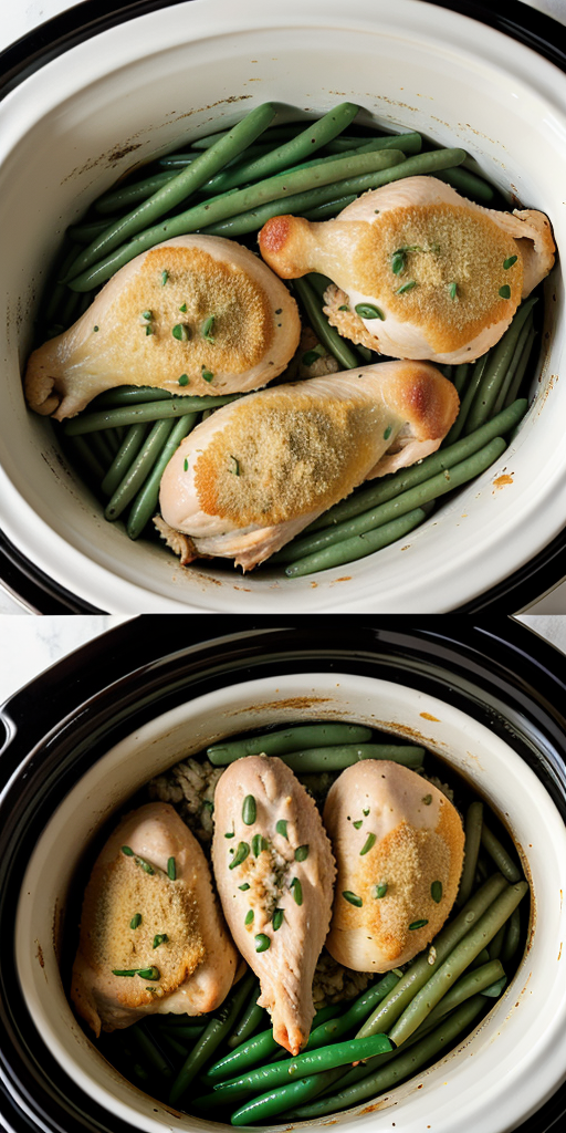 crock pot chicken and stuffing with green beans