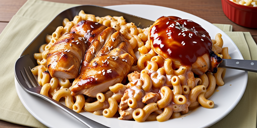 bbq chicken and mac and cheese