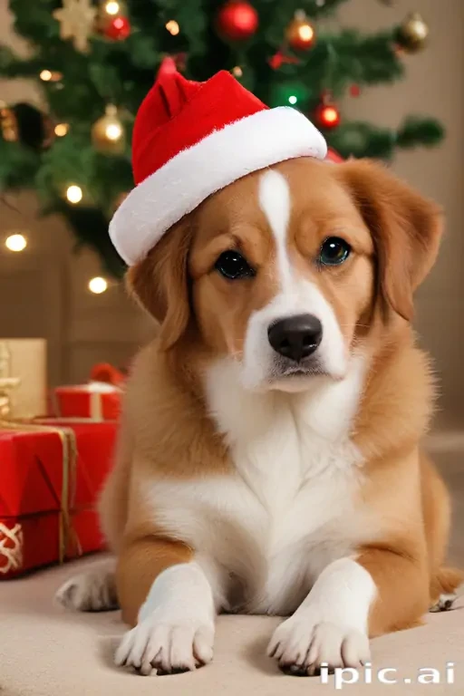 christmas dog background