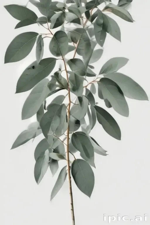 eucalyptus clipart black and white