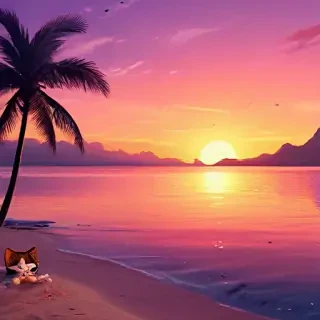 cute sunset wallpaper
