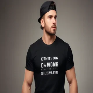 black tee mockup