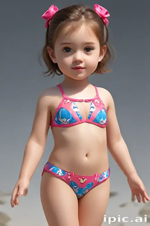 ai art little girl bikini