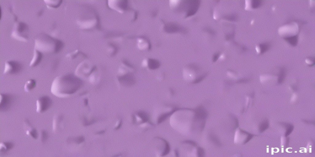 Close-Up of Water Droplets on a Soft Purple Surface Texture