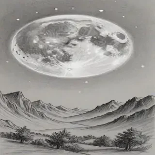 moon sketch