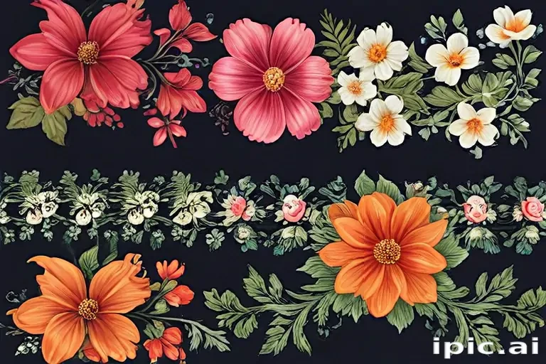 floral borders clipart