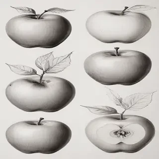 drawings of apples