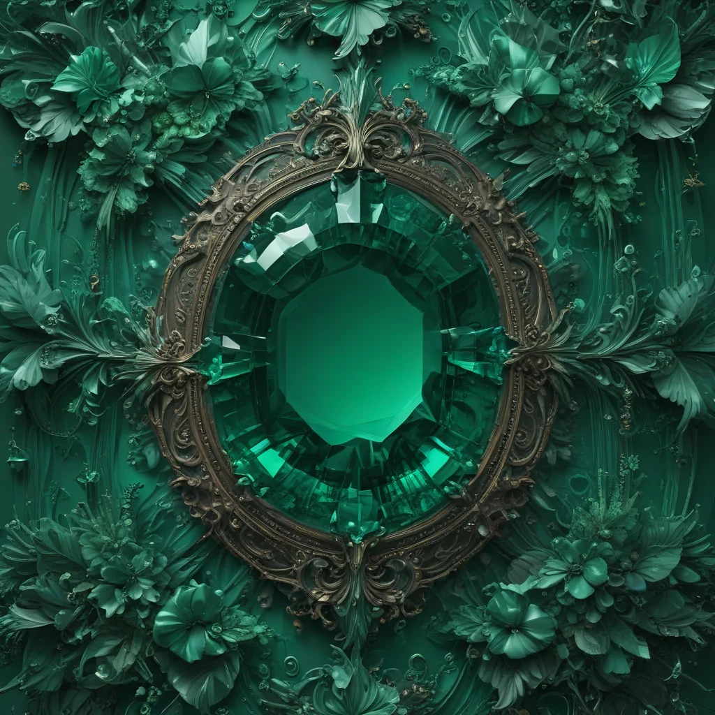 emerald green background