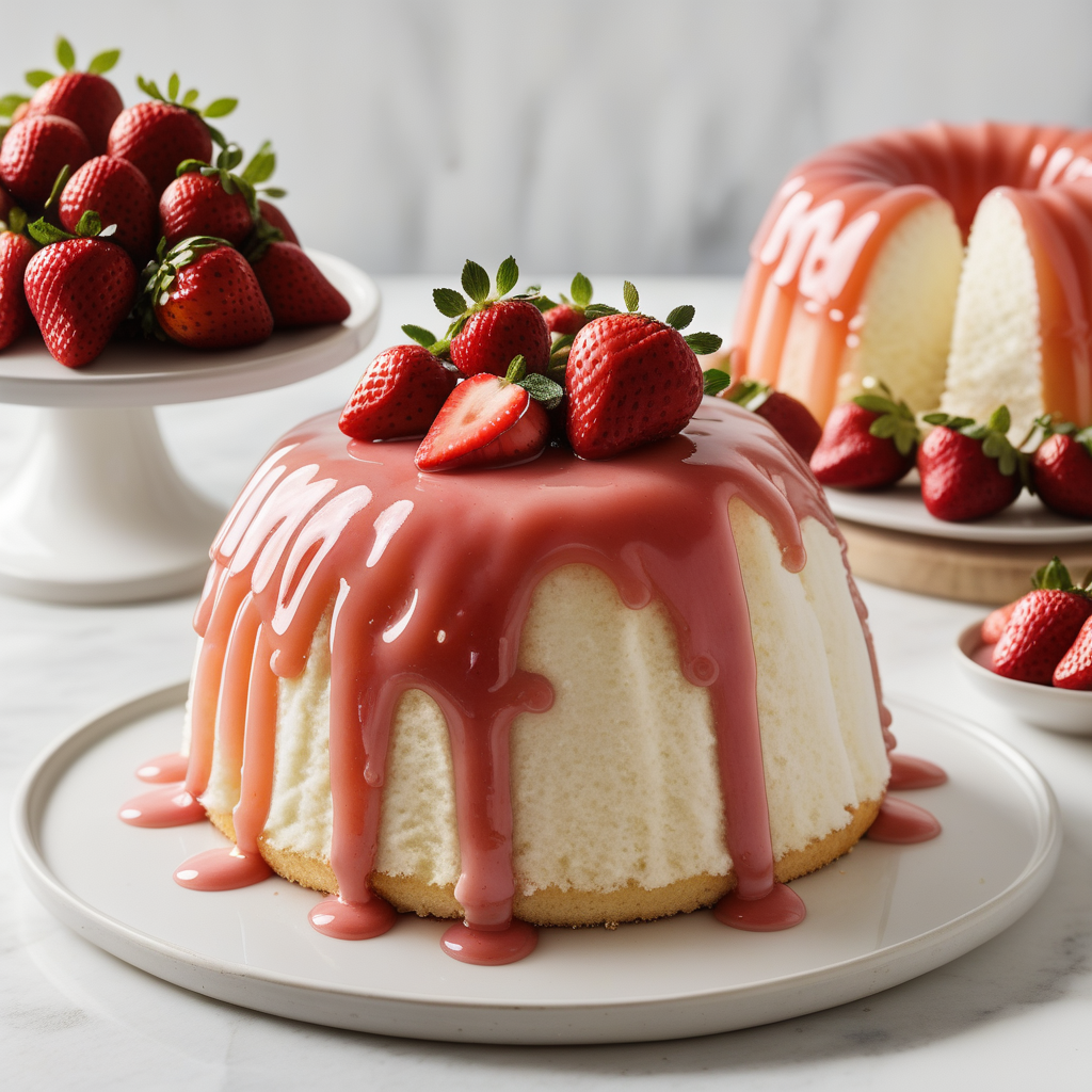 strawberry glaze for angel food cake