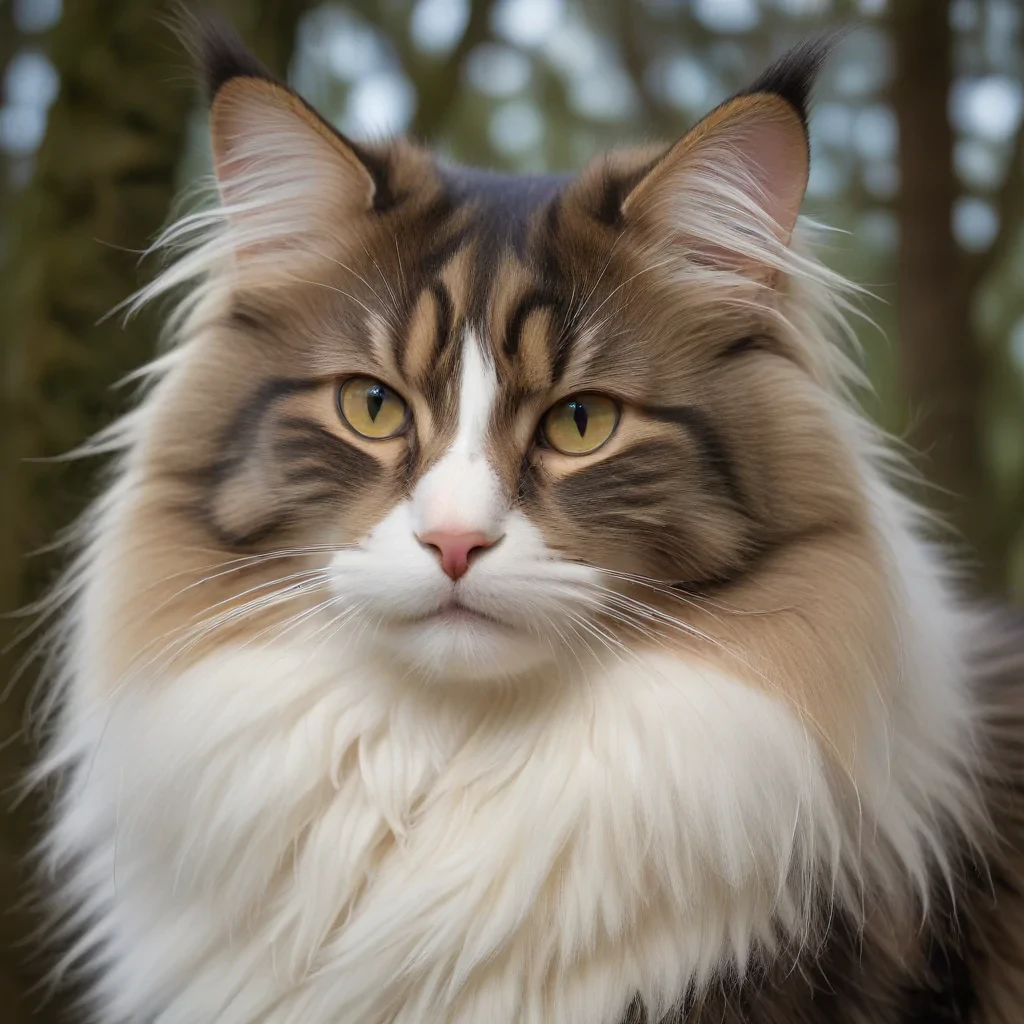 Majestic Maine Coon Cat with Striking Features and Beautiful Fur
