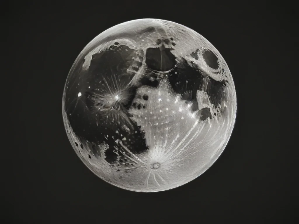drawing of the moon