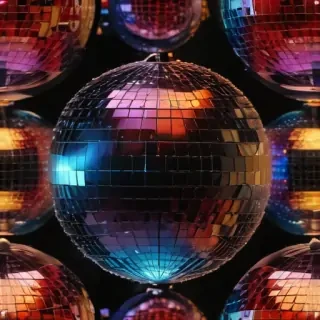 transparent disco balls