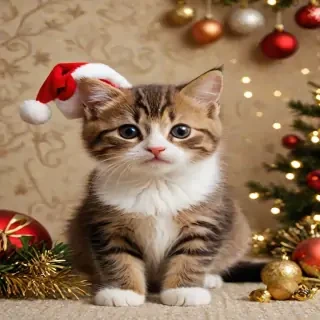 cat christmas wallpaper