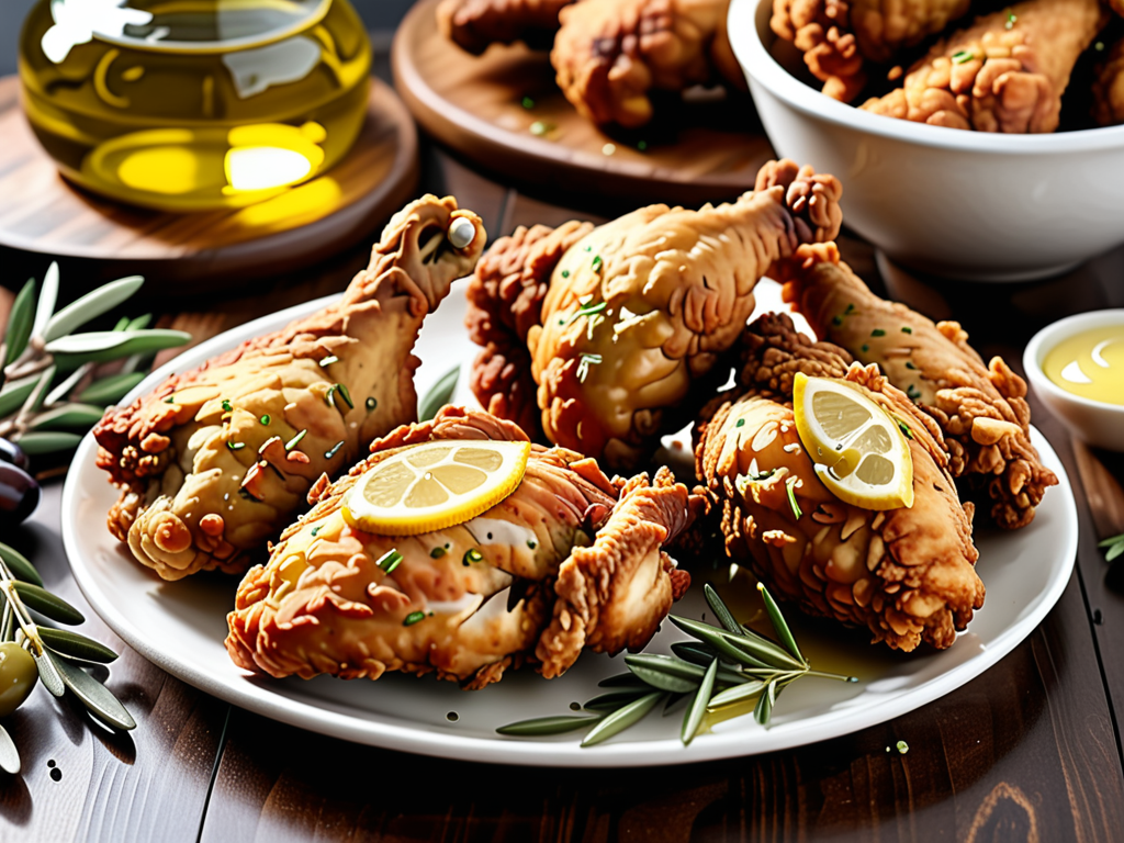 fried chicken using olive oil