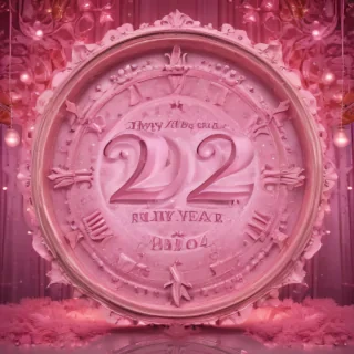 pink happy new year 2024