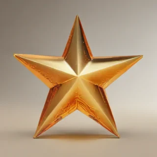 transparent gold star