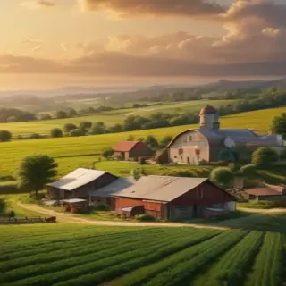 background of a farm