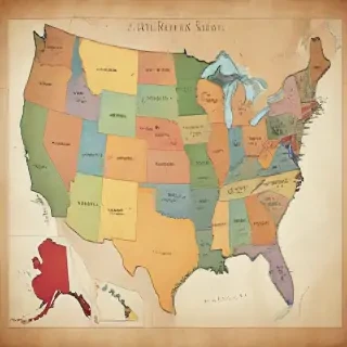 usa map with states
