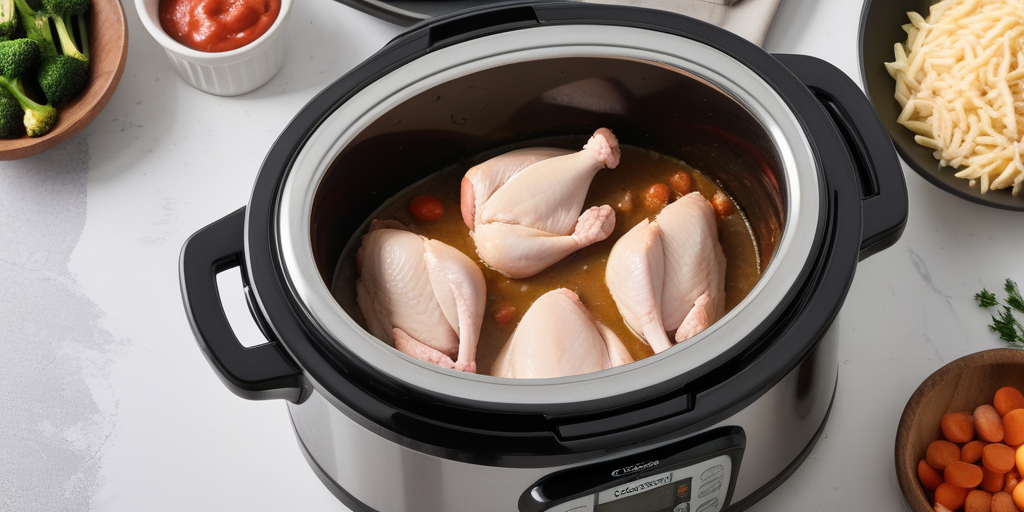 how long to cook frozen chicken in a crockpot