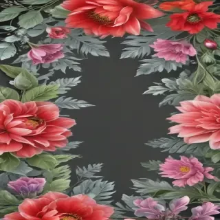 transparent floral border
