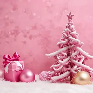 pink christmas desktop wallpaper