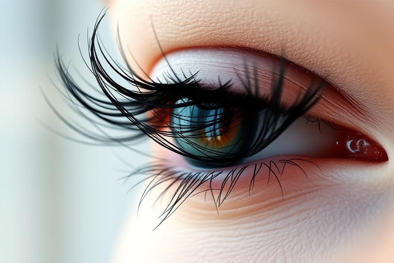 Create a high-resolution image of an artistic eyelash design with intricate detailing and varying lengths in a natural light setting, shot using a DSLR camera with a 50mm lens, f/1.8 aperture, ISO 100, and a shallow depth of field.