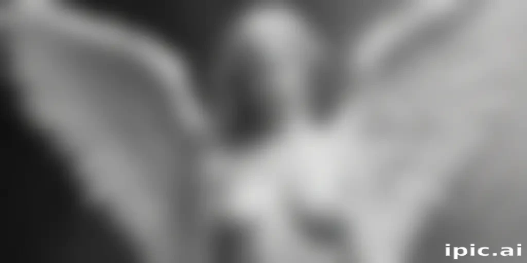 black and white angel drawings
