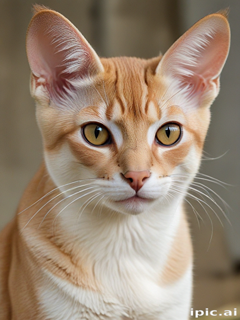 Close-Up Portrait of a Beautiful Orange Tabby Cat with Striking Eyes