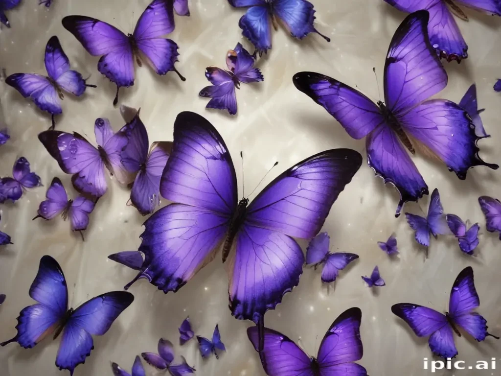 purple butterflies