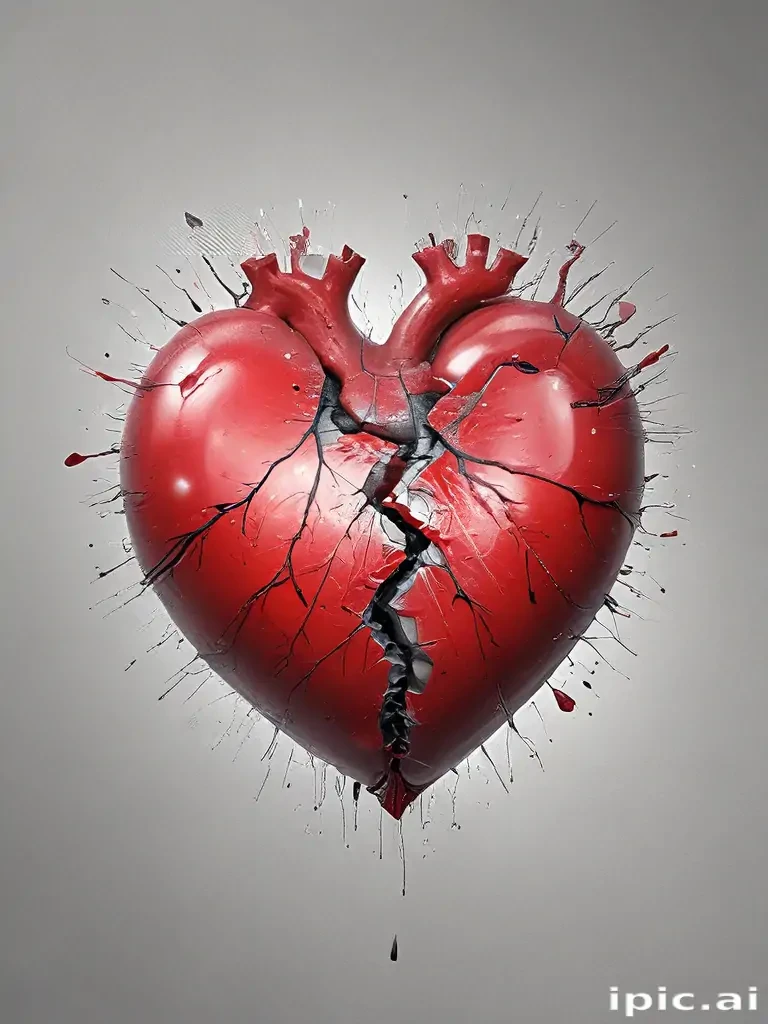 transparent broken heart