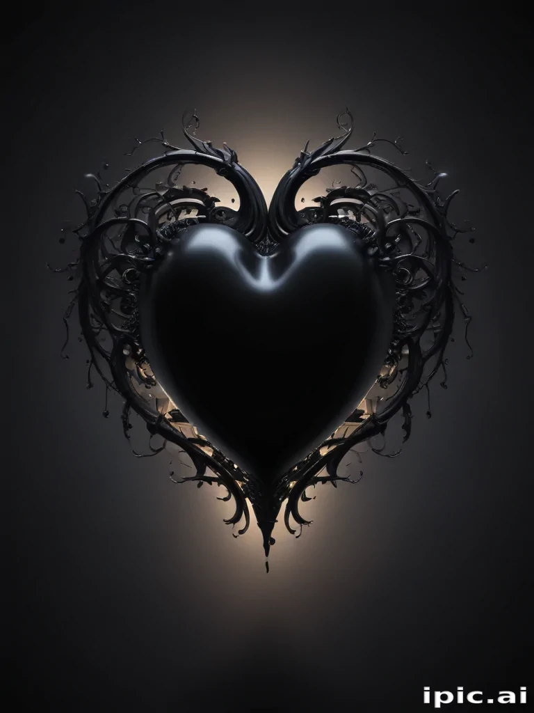 wallpaper black heart