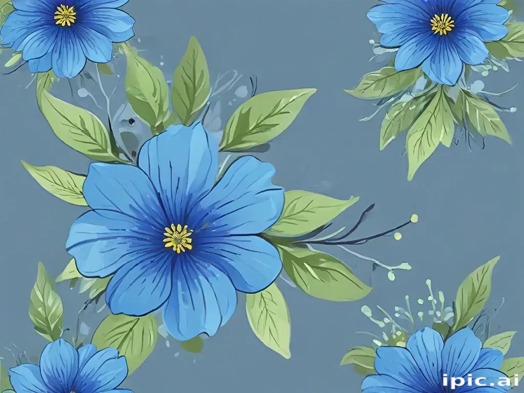 blue flower clip art
