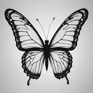 black butterfly outline